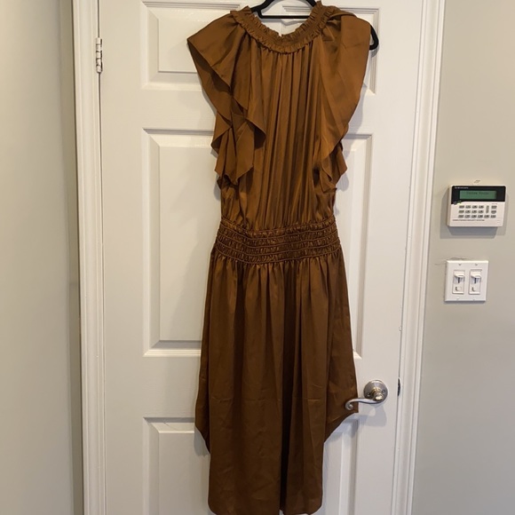 Ramy Brook Wrenn Blouson Midi Dress Copper NWT - Picture 6 of 7